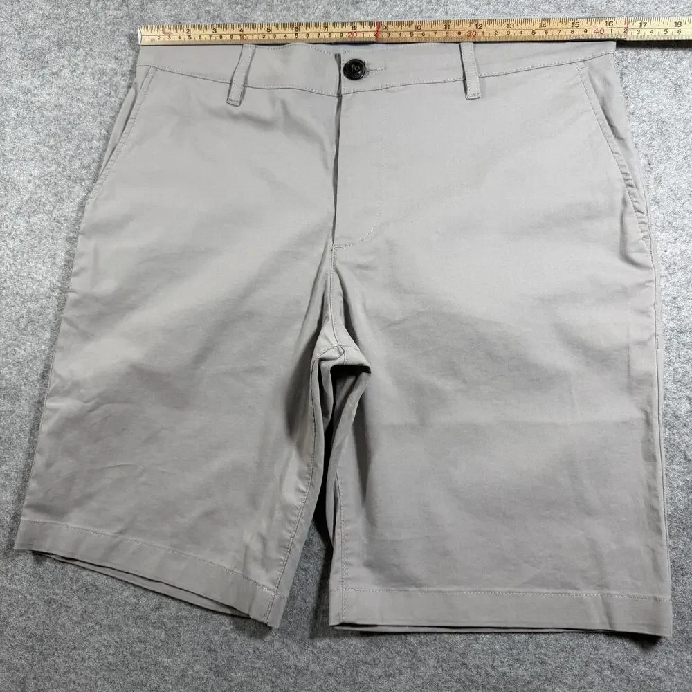 Faherty Movement Chino Shorts Mens 30 Gray Coolmax Stretch Golf NWT Cotton Blend